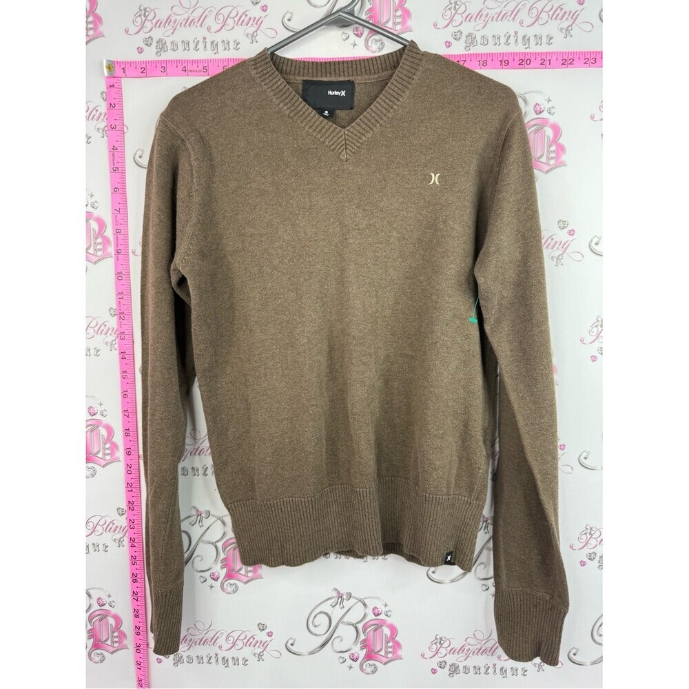 Hurley sweater knit brown V-Neck Sweater Brown